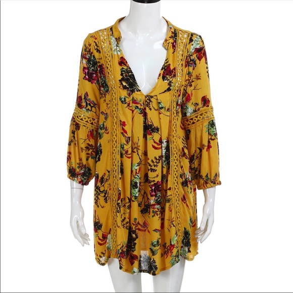 Mustard Boho Dress - Picture 3 of 3